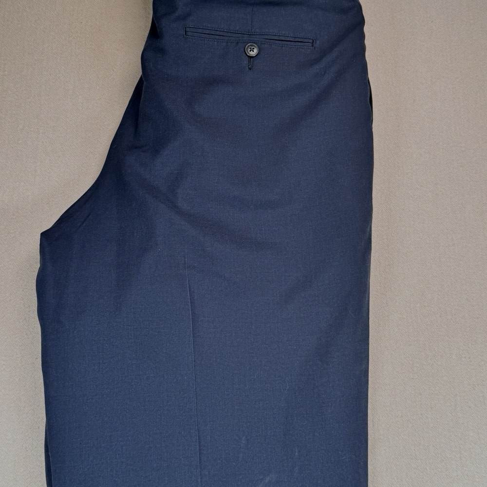 L L Bean Comfort Waist Wool Pants 36x32 Men's BLACK Dress Pants #285314 Vintage - Picture 5 of 6